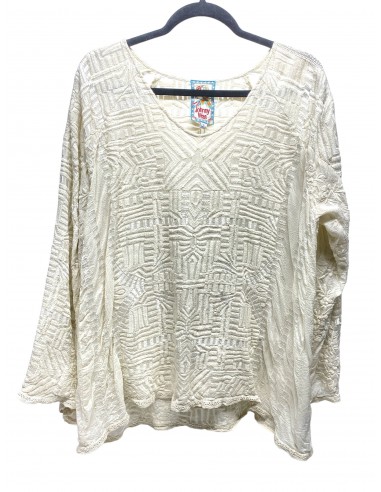 Top Long Sleeve Designer By Johnny Was In Cream, Size: L français