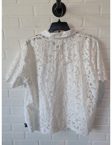 Top Short Sleeve By Johnny Was In White, Size: Xl Paris Déstockage Promo