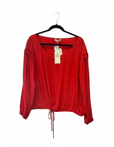 Top Long Sleeve Designer By Ramy Brook In Orange, Size: L Dans la société mordern