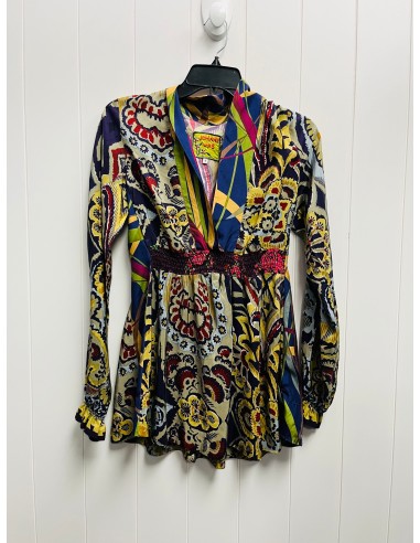 Blouse Long Sleeve By Johnny Was In Blue & Yellow, Size: S en linge