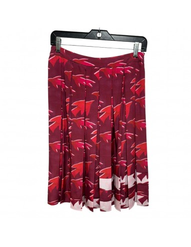 Celia Sparrow Print Silk Skirt Designer By Elle Sasson In Red, Size: 6 de la marque